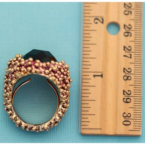 Vintage Deep Sea Boho Ring, Size 8 1/2 - E27 - Picture 3 of 3